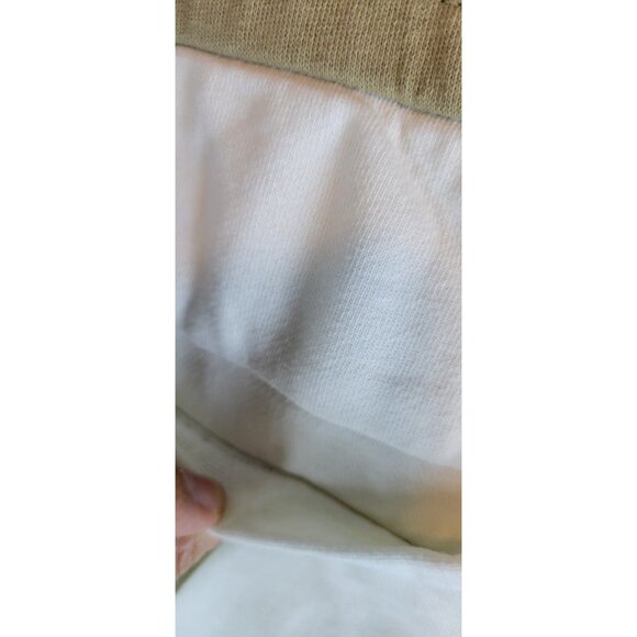 Armani Exchange Sweatpants Mens Large Beige Colorblock Joggers Pants Drawstring - Picture 6 of 13